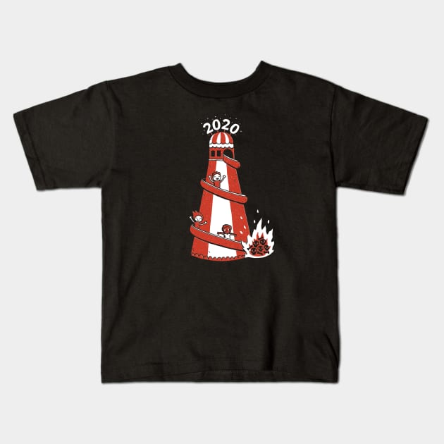 Downward Spiral Kids T-Shirt by DinoMike